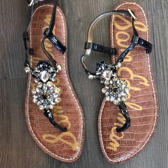SOLD! Sam Edelman Rhinestone Sandals - Picture 1 of 3